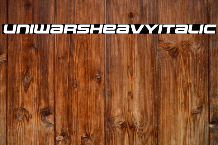 Uniwars Heavy Italic Example 2