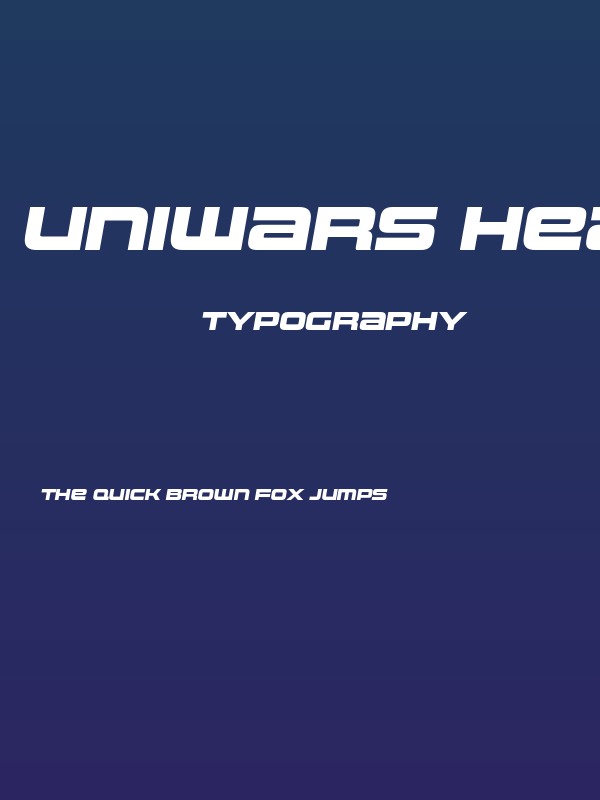Uniwars Heavy Italic Poster