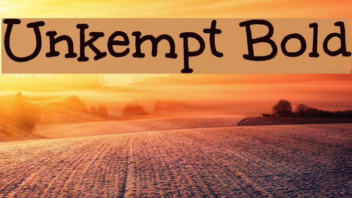 Unkempt Bold Font examples
