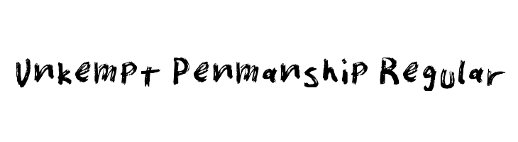 Unkempt Penmanship Regular  font caratteri gratis