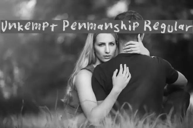 Unkempt Penmanship Regular Font examples