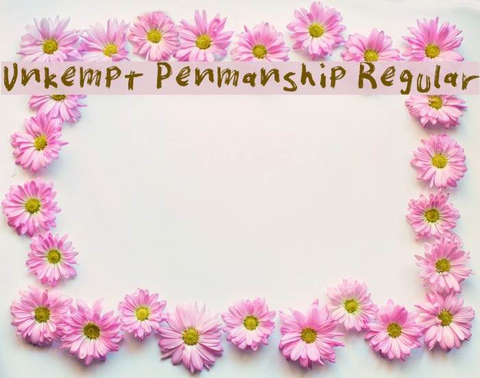 Unkempt Penmanship Regular Example 2