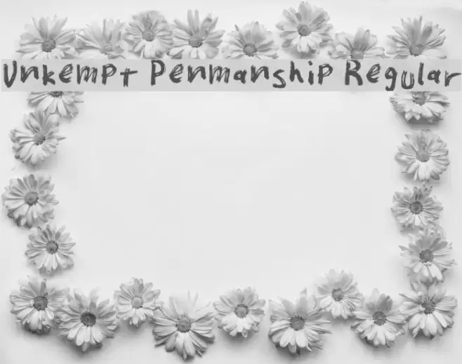 Unkempt Penmanship Regular Font examples