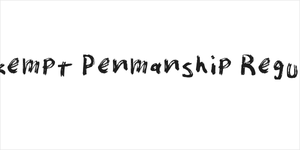 Unkempt Penmanship Regular Logo