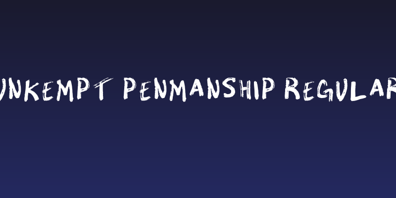 Unkempt Penmanship Regular Social Header