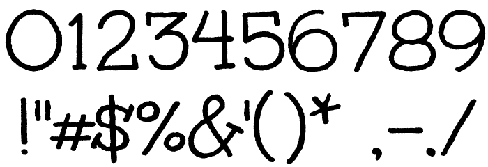 Unkempt Font OTHER CHARS