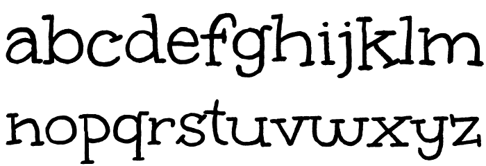 Unkempt Font LOWERCASE