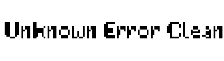 Unknown Error Clean  baixar fontes gratis