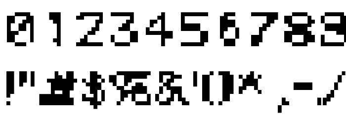 Unknown Error Clean Font OTHER CHARS
