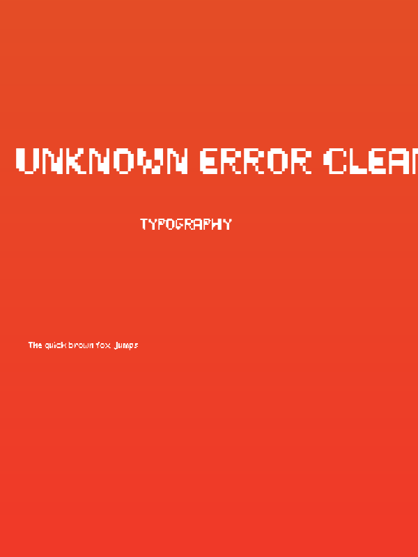 Unknown Error Clean Poster
