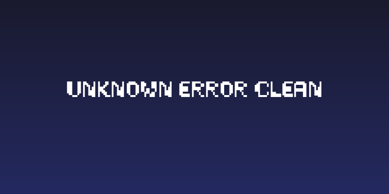 Unknown Error Clean Social Header