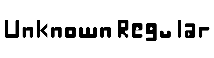 Unknown Regular  Fuentes Gratis Descargar