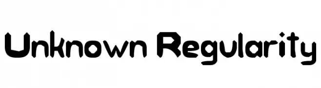 Unknown Regularity  Descarca Fonturi Gratis
