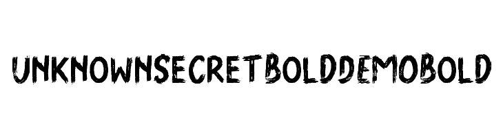 Unknown Secret Bold DEMO Bold  font caratteri gratis
