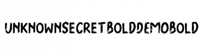 Unknown Secret Bold DEMO Bold  नि: शुल्क फ़ॉन्ट्स डाउनलोड