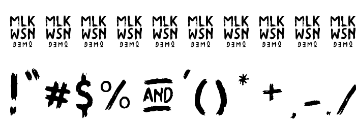 Unknown Secret Bold DEMO Bold Font OTHER CHARS