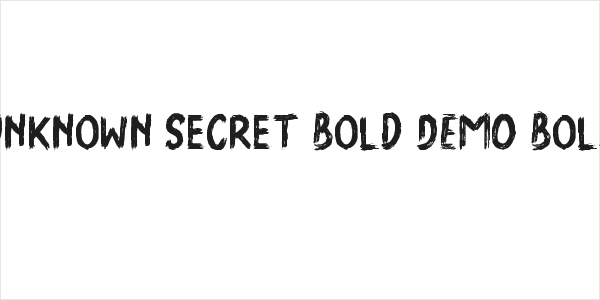 Unknown Secret Bold DEMO Bold Logo