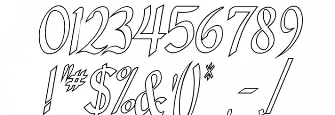 Unkul Font Alte caractere