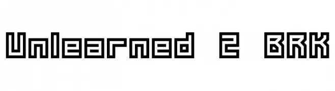 Unlearned 2 BRK  font caratteri gratis