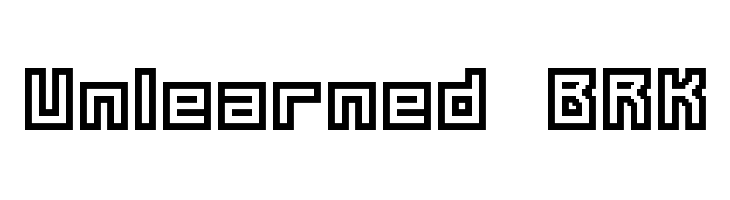 Unlearned BRK Font