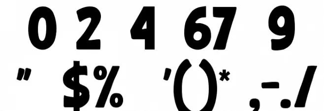 Unleash Font OTHER CHARS