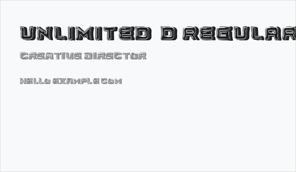 Unlimited 3D Regular Business Card