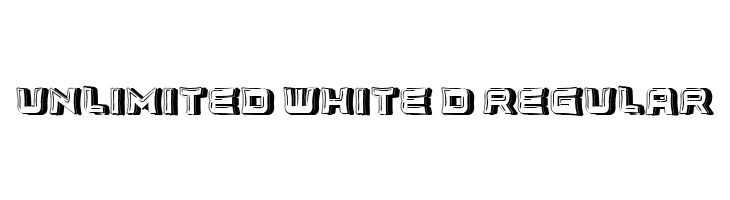 Unlimited White 3D Regular  Скачать бесплатные шрифты