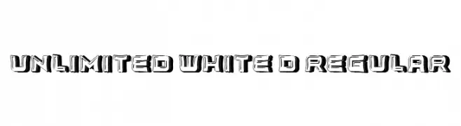 Unlimited White 3D Regular  免费字体下载