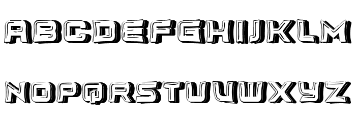 Unlimited White 3D Regular Font OTHER CHARS