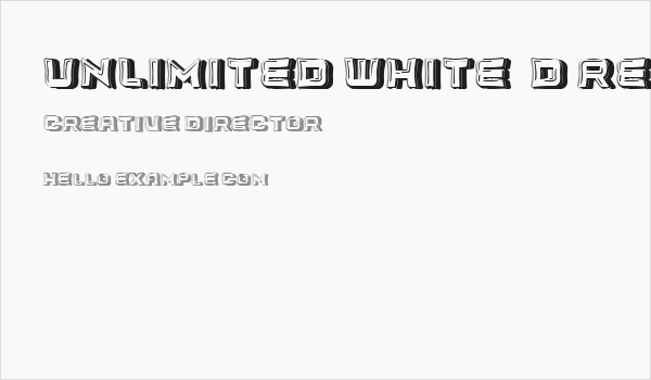 Unlimited White 3D Regular Business Card