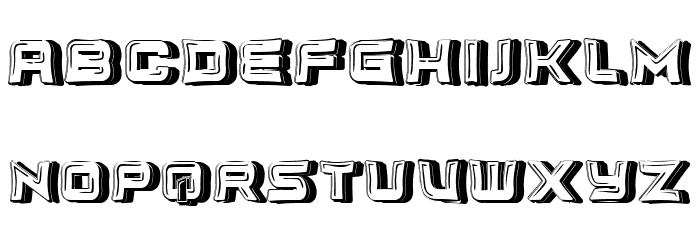 Unlimited White 3D Regular Font LOWERCASE