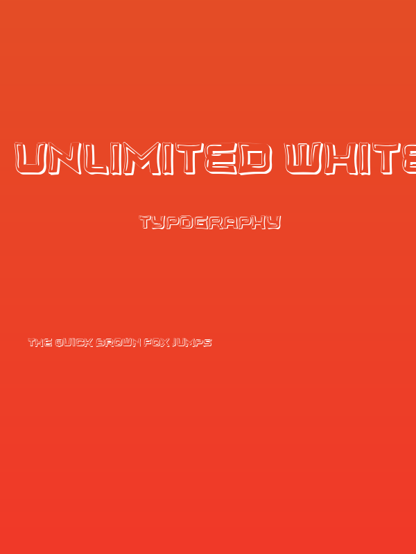 Unlimited White Regular Poster