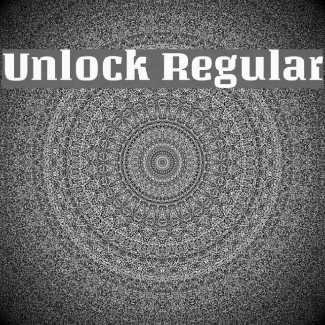 Unlock Regular Font examples