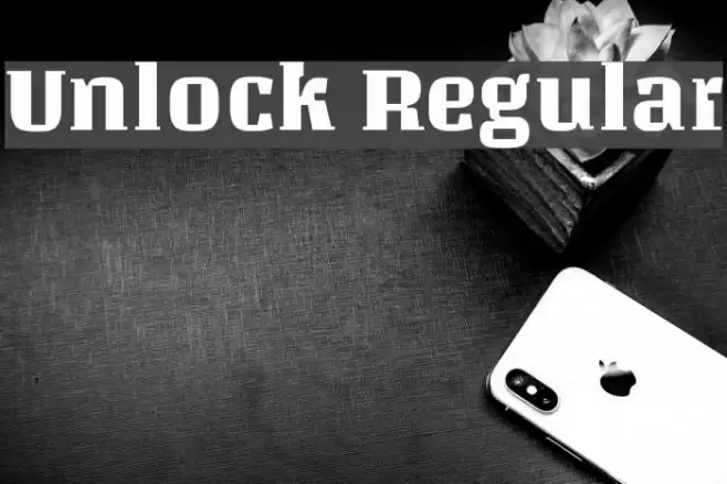 Unlock Regular Font examples