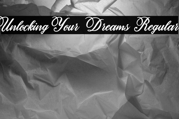 Unlocking Your Dreams Regular Example 2