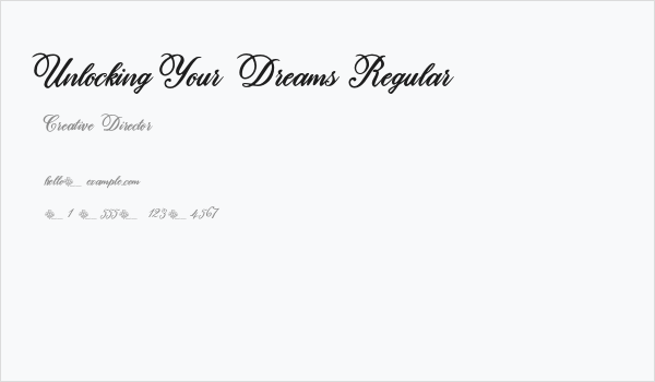 Unlocking Your Dreams Regular Business Card