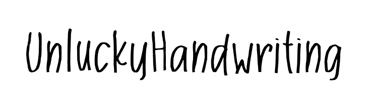 Unlucky Handwriting  नि: शुल्क फ़ॉन्ट्स डाउनलोड