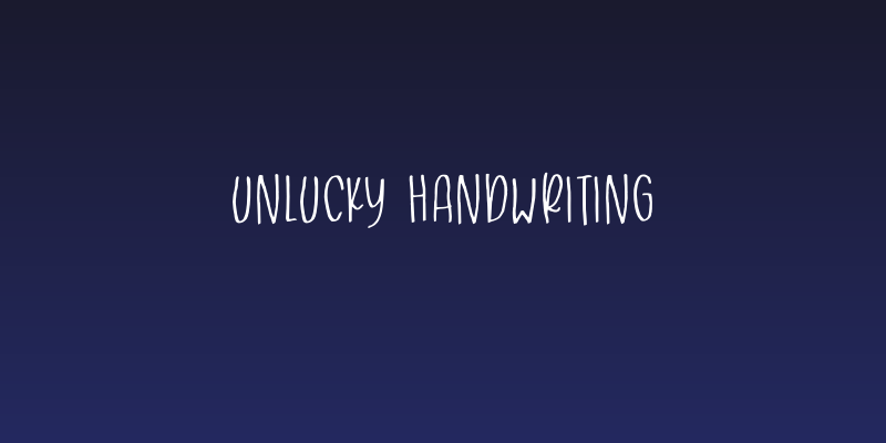 Unlucky Handwriting Social Header