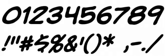 Unmasked BB Bold Font OTHER CHARS