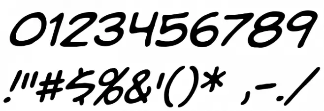 Unmasked BB Italic Font OTHER CHARS