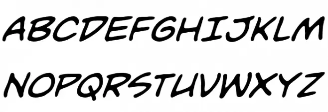 Unmasked BB Italic 字体 大写