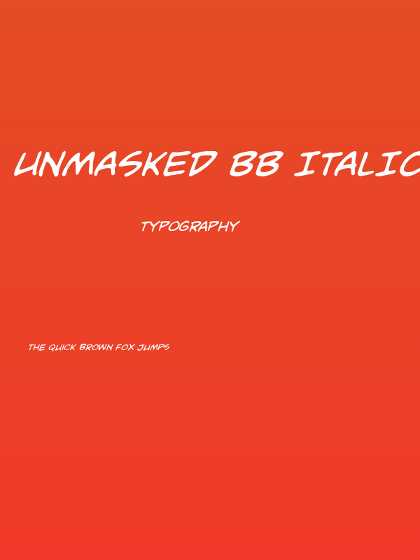 Unmasked BB Italic Poster