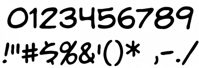 Unmasked BB Font OTHER CHARS