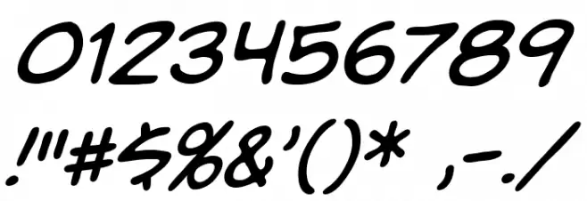UnmaskedBB-Italic Font OTHER CHARS