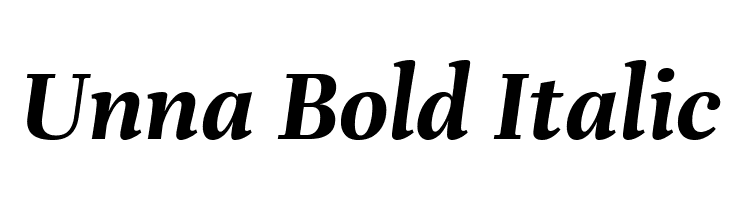 Unna Bold Italic  les polices de caractères gratuit tlcharger
