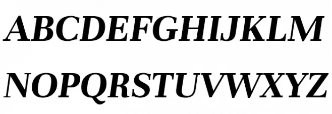 Unna Bold Italic Шрифта ВЕРХНИЙ