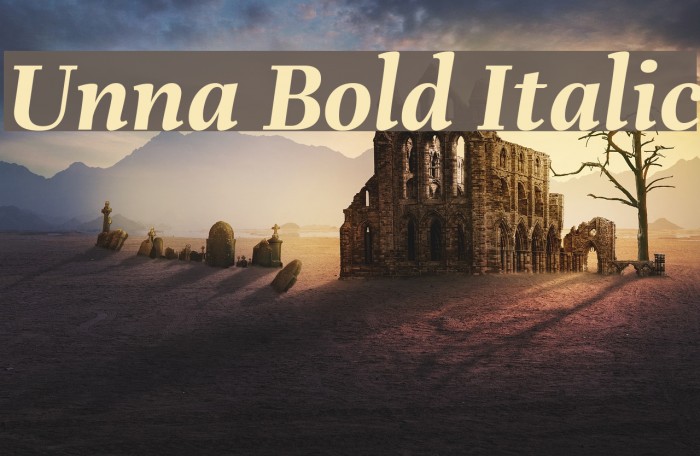 Unna Bold Italic Font examples