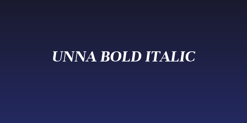 Unna Bold Italic Social Header