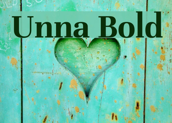 Unna Bold Font examples