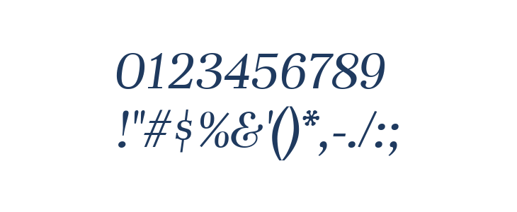 Unna Italic Other Characters